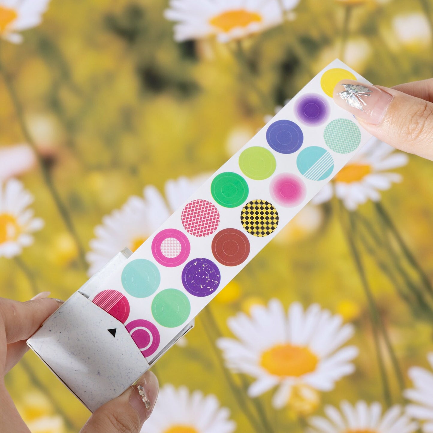 Dot Round Die Cut Tape | Dot Planner Sticker Tape | Dot BuJo Sticker | Planner Study School Supplies