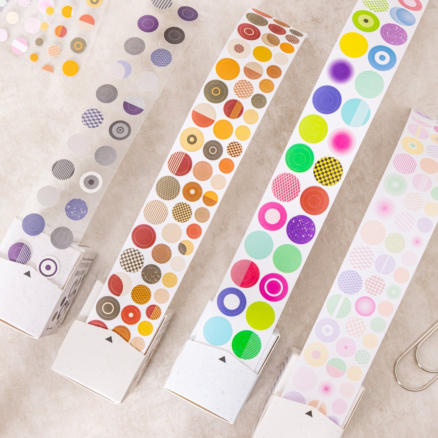 Dot Round Die Cut Tape | Dot Planner Sticker Tape | Dot BuJo Sticker | Planner Study School Supplies