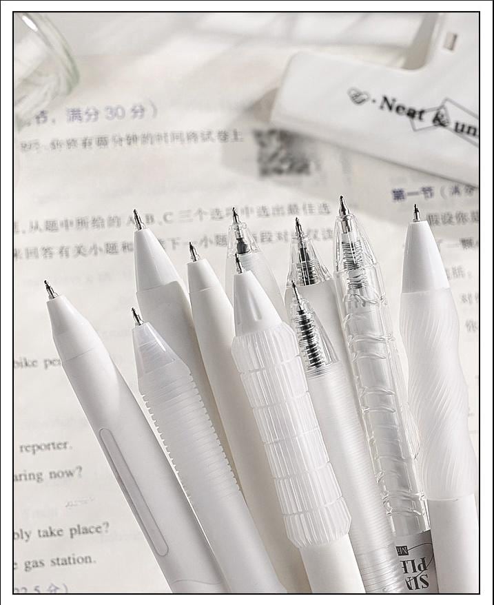 5pcs Minimalist Pen Set | Black Gel Ink Pens | Planner Pens | Writing Supplies | Cute Stationery Journaling Planner Study Pen Supplies