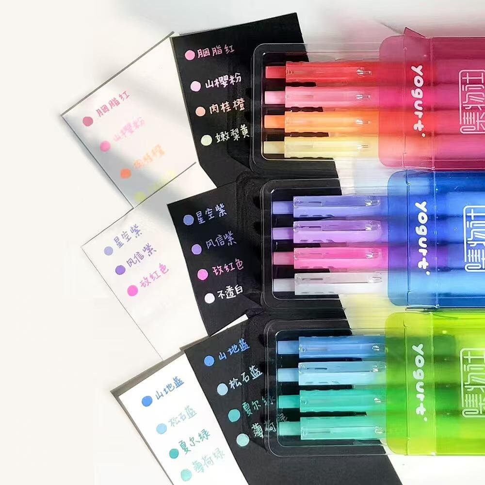 Colored Acrylic Pen Set | Retractable Pens | 0.7mm | Writing Painting Supplies | Paint Pens for Rock Painting Glass Wood Canvas