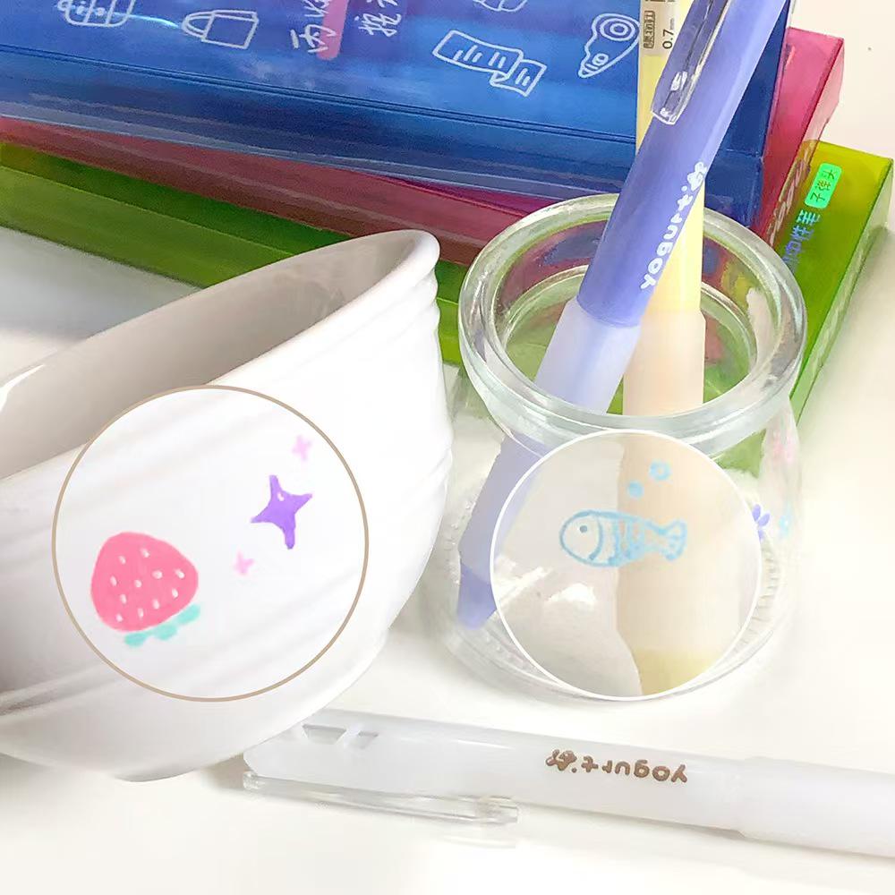 Colored Acrylic Pen Set | Retractable Pens | 0.7mm | Writing Painting Supplies | Paint Pens for Rock Painting Glass Wood Canvas