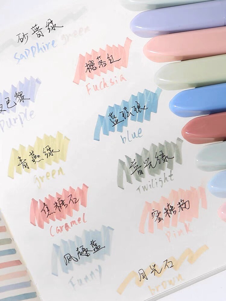 Monet Highlighter Pens|Coloured Marker Pens | Super Soft Tip | Pastel Colors | Planner Journal Pens | Study School Office Drawing Pens
