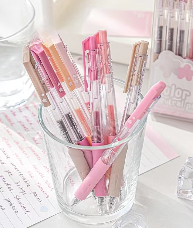 Coloured Juice Gel Pens Set | Retractable Gel Roller Pen | Writing Supplies | Cute Stationery Journaling Planner Study Arts Pen Supplies