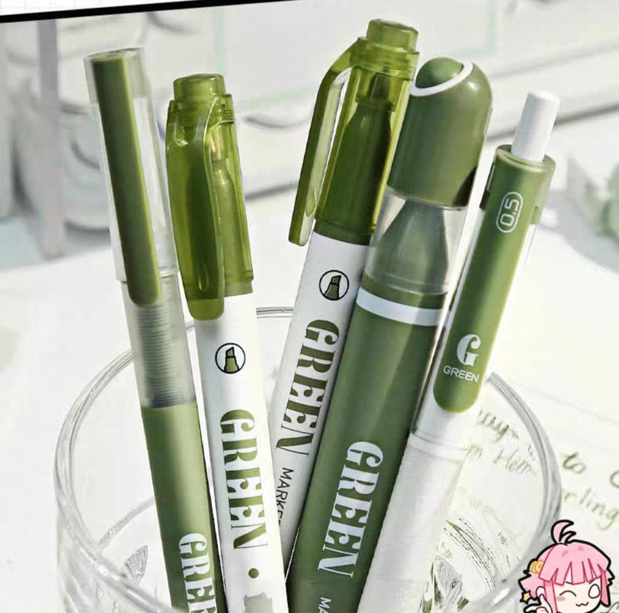 Retro Color Highlighter Pen Set | Double-Sided Highlighter | Highlighter Marker Pen | Planner School Office Study Pens Stationery