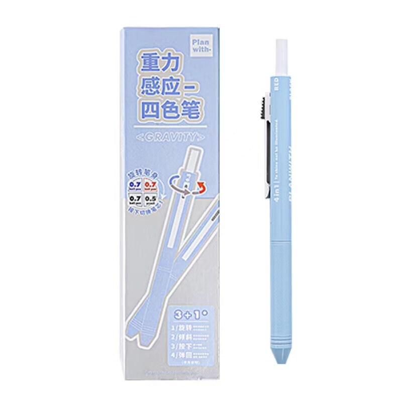 4 In 1 Pen Ink and Mechanical Pencil | Three-color Ink Gel Pen | Quick Dry Ink Pen | Planner Pens | Student Pen Writing Supplies Stationery