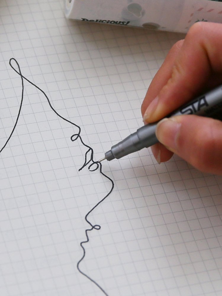 STA Pigment Fine Liner Pen | Graphic & Brush Pen | Black Fineliner Marker