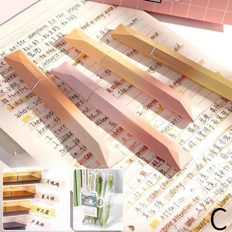 Prism Gradient Color Highlighter Pen | Highlighters Marker Pen |Aesthetic Cute Planner Journal Reading Drawing Pens | Study Writing Supplies