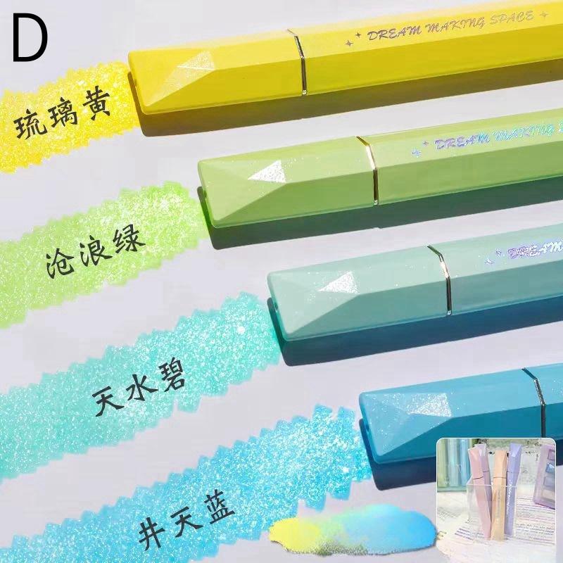 Prism Gradient Color Highlighter Pen | Highlighters Marker Pen |Aesthetic Cute Planner Journal Reading Drawing Pens | Study Writing Supplies