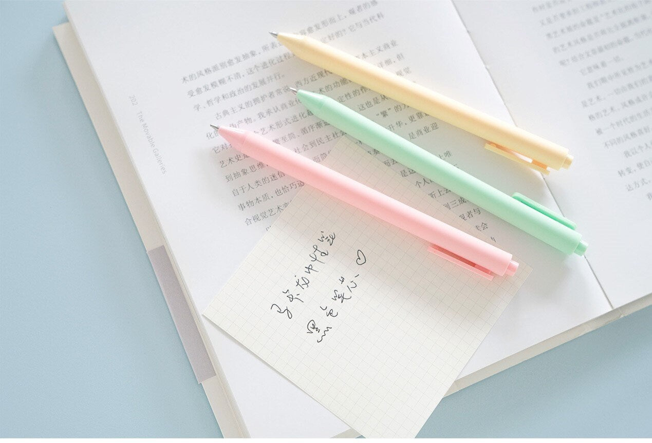 KACO Macaron Pure Color Gel Rollerball Pens | Black Ink Pens | Planner Pens