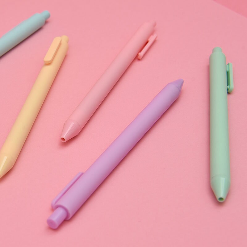 KACO Macaron Pure Color Gel Rollerball Pens | Black Ink Pens | Planner Pens
