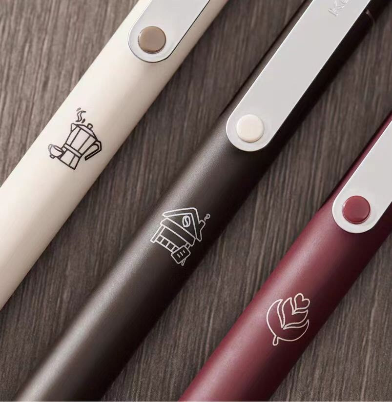 KACO Coffee City Gel Ink Pens | 0.5mm Black Ink Refill Quick-Dry Pens | Planner Pens | Kawaii Cute School Office Study Stationery Supplies