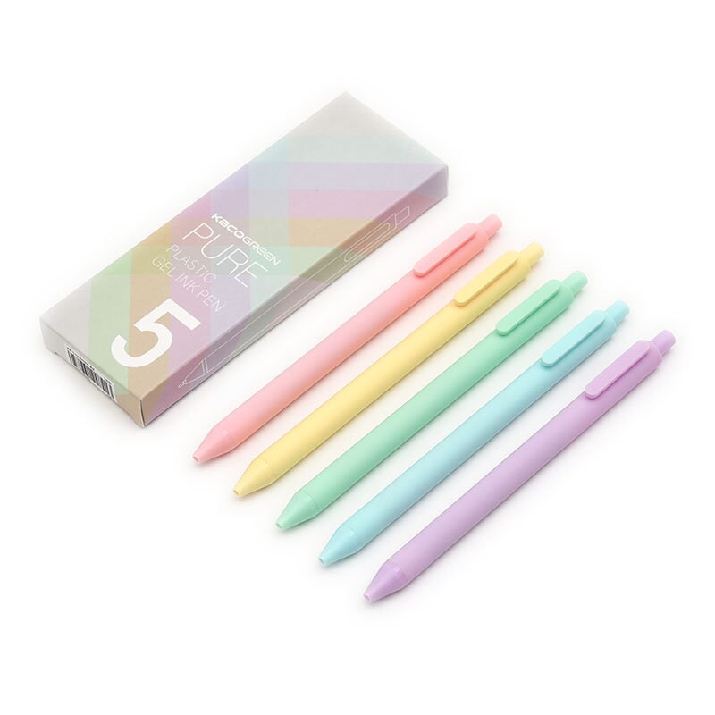 KACO Macaron Pure Color Gel Rollerball Pens | Black Ink Pens | Planner Pens