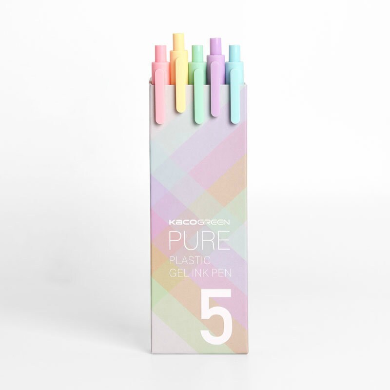 KACO Macaron Pure Color Gel Rollerball Pens | Black Ink Pens | Planner Pens