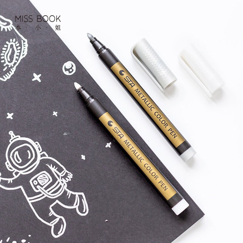 Metallic Marker Pens | Planner Pens | Paint Markers | Stone Art Painting | Scrapbooking DIY