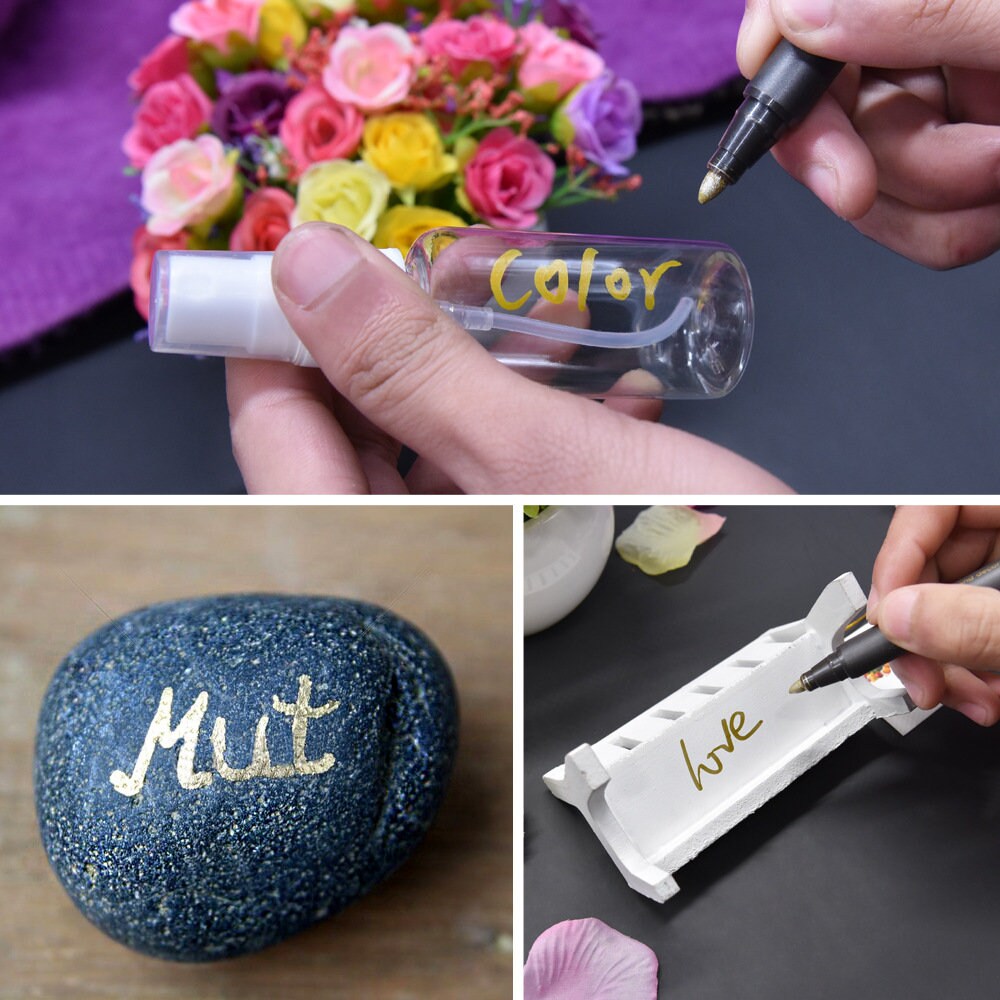 Metallic Marker Pens | Planner Pens | Paint Markers | Stone Art Painting | Scrapbooking DIY