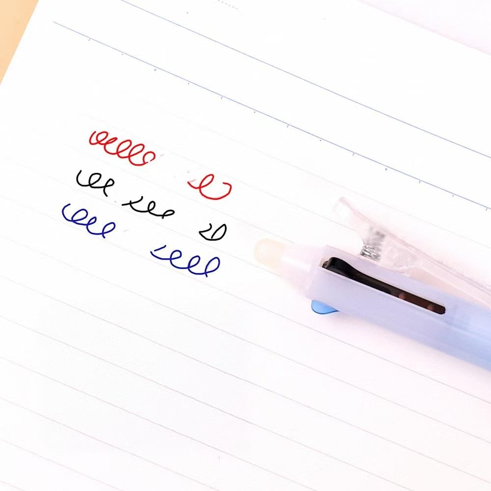 3 In 1 Gel Pen 0.5mm Black Red Blue Pen | 3 Colors Pen | Erasable Gel Ink Pens | Planner Pens | Cute Study Supplies Stationery