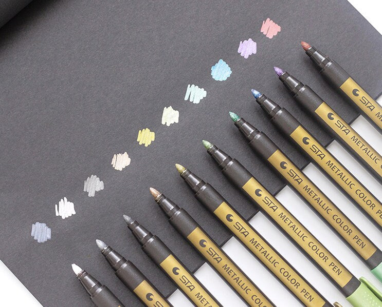 Metallic Marker Pens | Planner Pens | Paint Markers | Stone Art Painting | Scrapbooking DIY