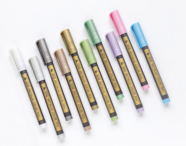 Metallic Marker Pens | Planner Pens | Paint Markers | Stone Art Painting | Scrapbooking DIY