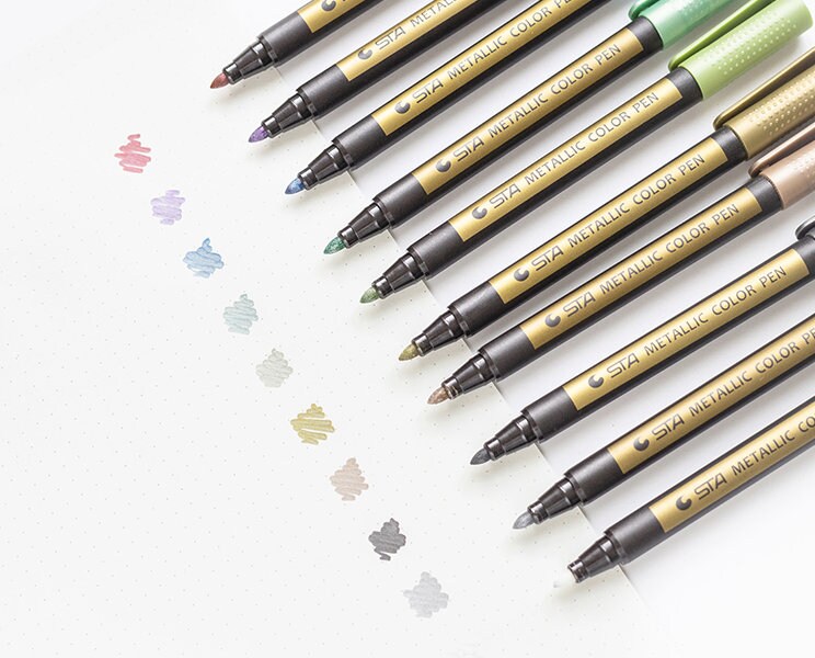 Metallic Marker Pens | Planner Pens | Paint Markers | Stone Art Painting | Scrapbooking DIY