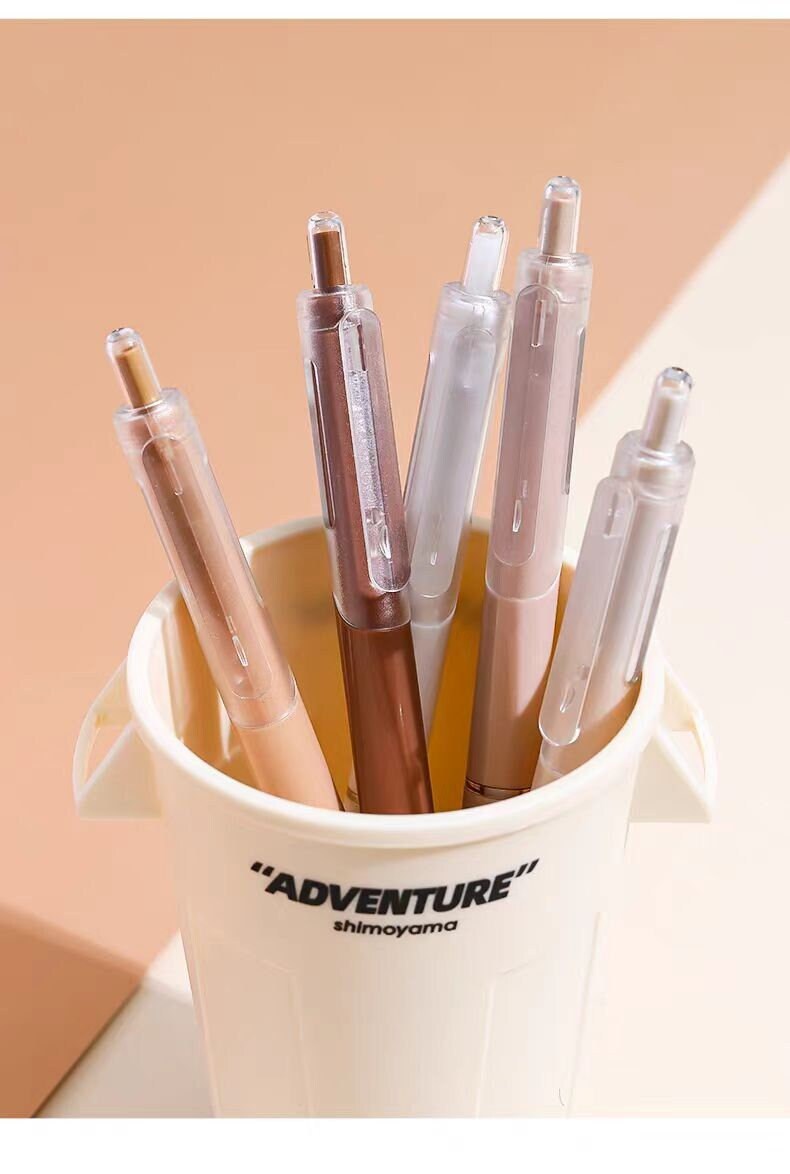 5pcs Coffee Time Gel Pens | ST Writing Pens Tools | Aesthetic Cute Pens | Kawaii Planner School Office Study Pens Stationery Supplies