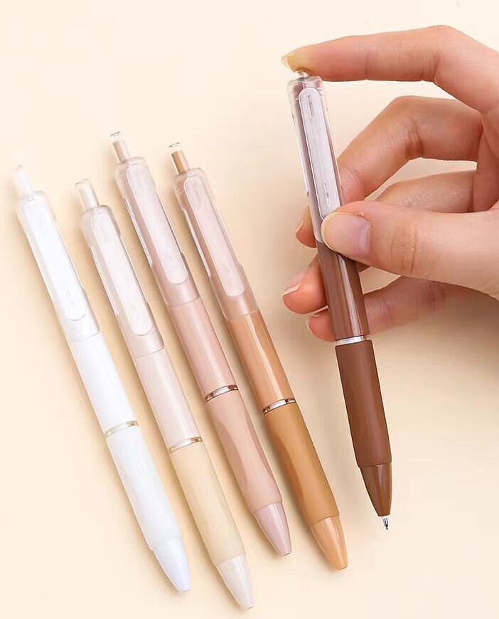 5pcs Coffee Time Gel Pens | ST Writing Pens Tools | Aesthetic Cute Pens | Kawaii Planner School Office Study Pens Stationery Supplies