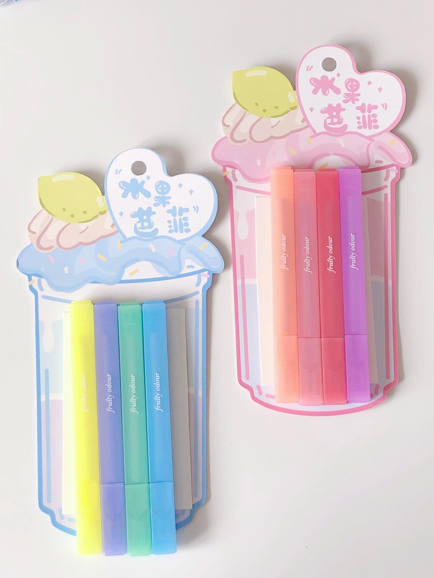 Fruit-scented Highlighter Pen | Highlighters Marker Pen | Aesthetic Cute Planner Journal Reading Drawing Pens | Study Writing Supplies