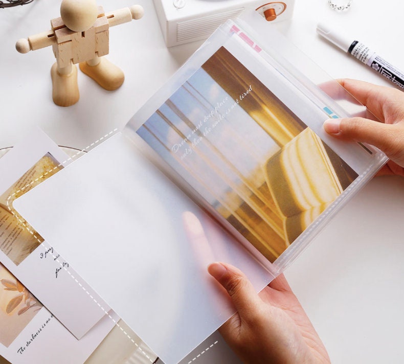 A6 Clear Sticker Photo Storage Album | Cutting Dies Storage Album | Photo Album | Sticker Organizer | Desk Organization