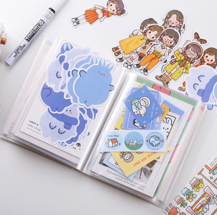 A6 Clear Sticker Photo Storage Album | Cutting Dies Storage Album | Photo Album | Sticker Organizer | Desk Organization
