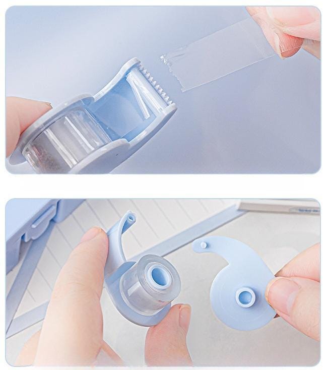 Stylish Mini 8-Piece Office Tool Kit | Portable Hole Punch Stapler Tape Scissors | Aesthetic Office School Supplies | Cute Stationery Gift