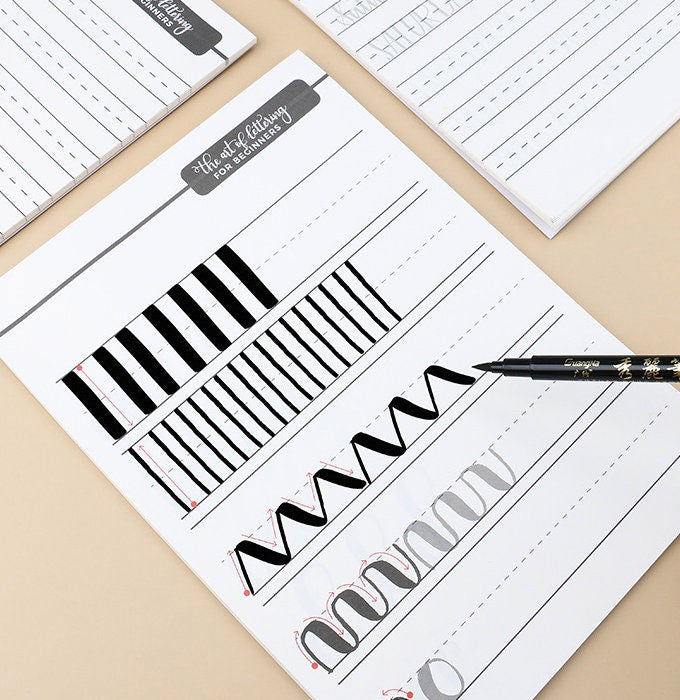 Brush Lettering Practice Sheets for Beginners | Calligraphy Practice Guide | Handwriting Worksheet
