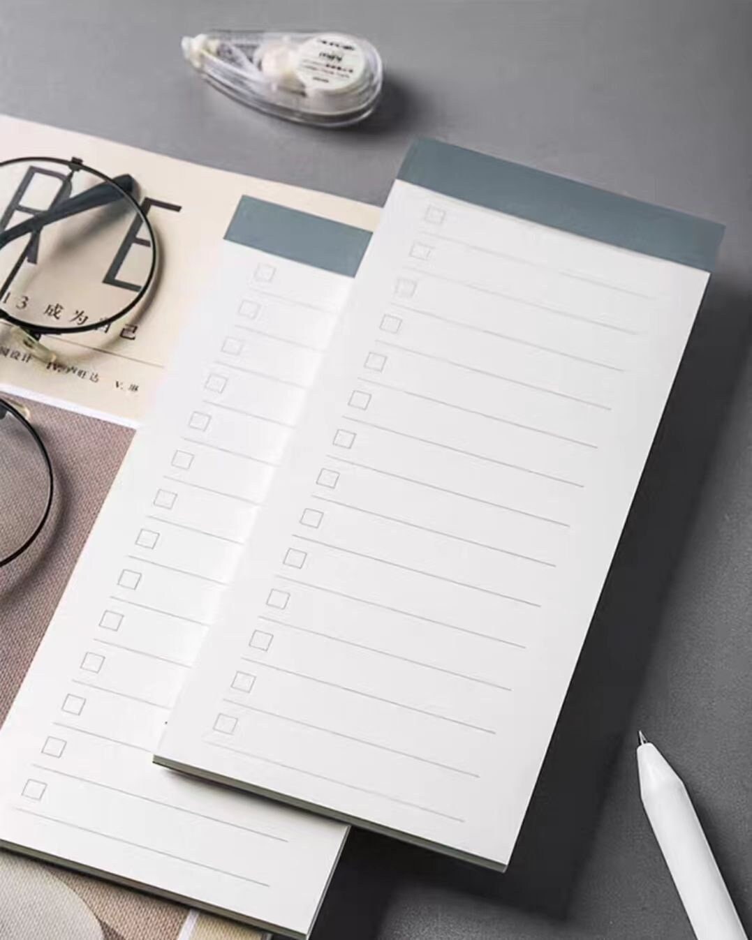 To Do List Memo Pad | Grided Lined Blank Notepad Writing Pad | School Student Collage Supplies | School Office Stationery