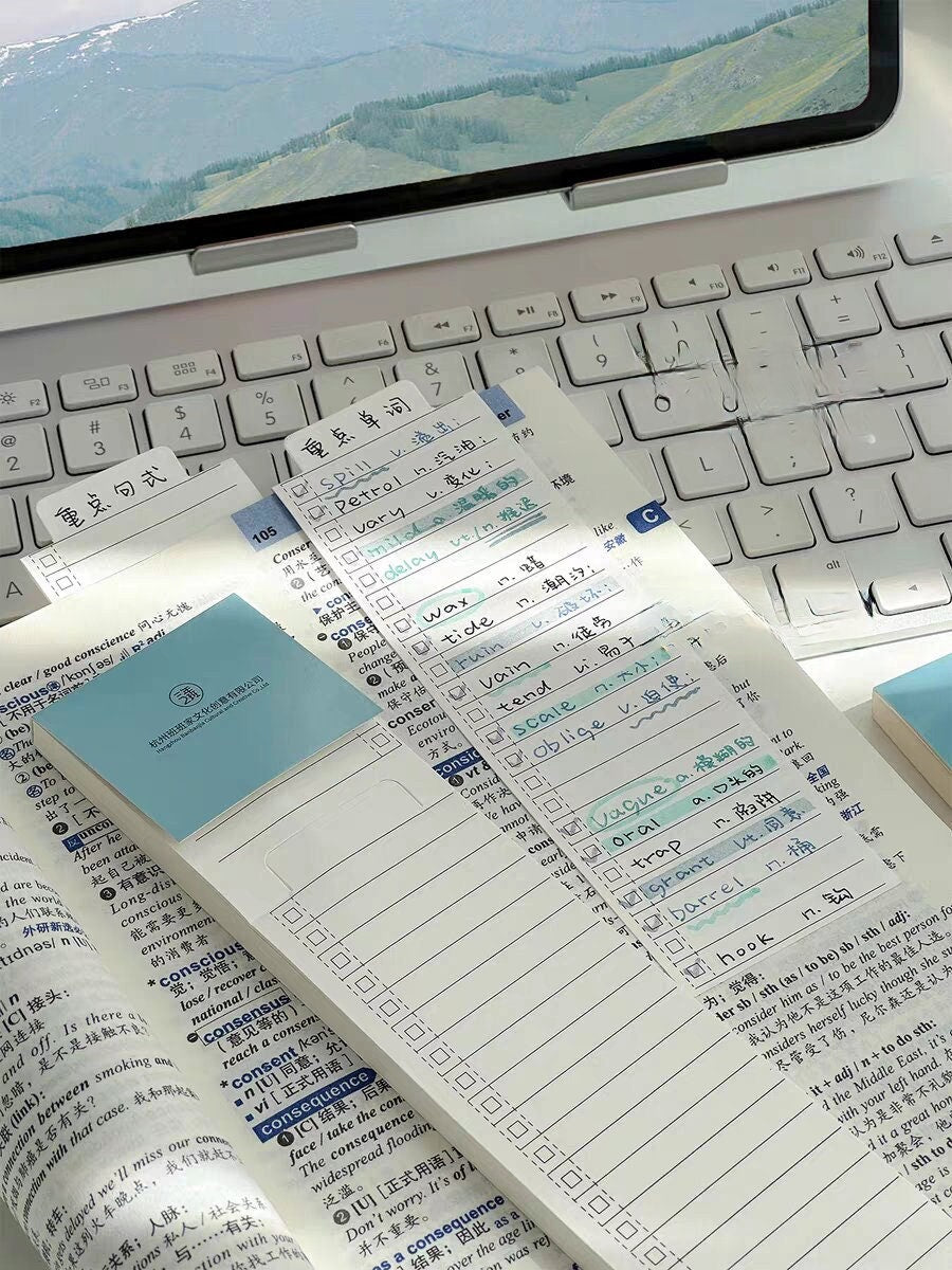 Tearable Foldable Notepad | Memo Pad | Creative Bookmark | Note Taking | Office Study Supplies | Gift for Booklover