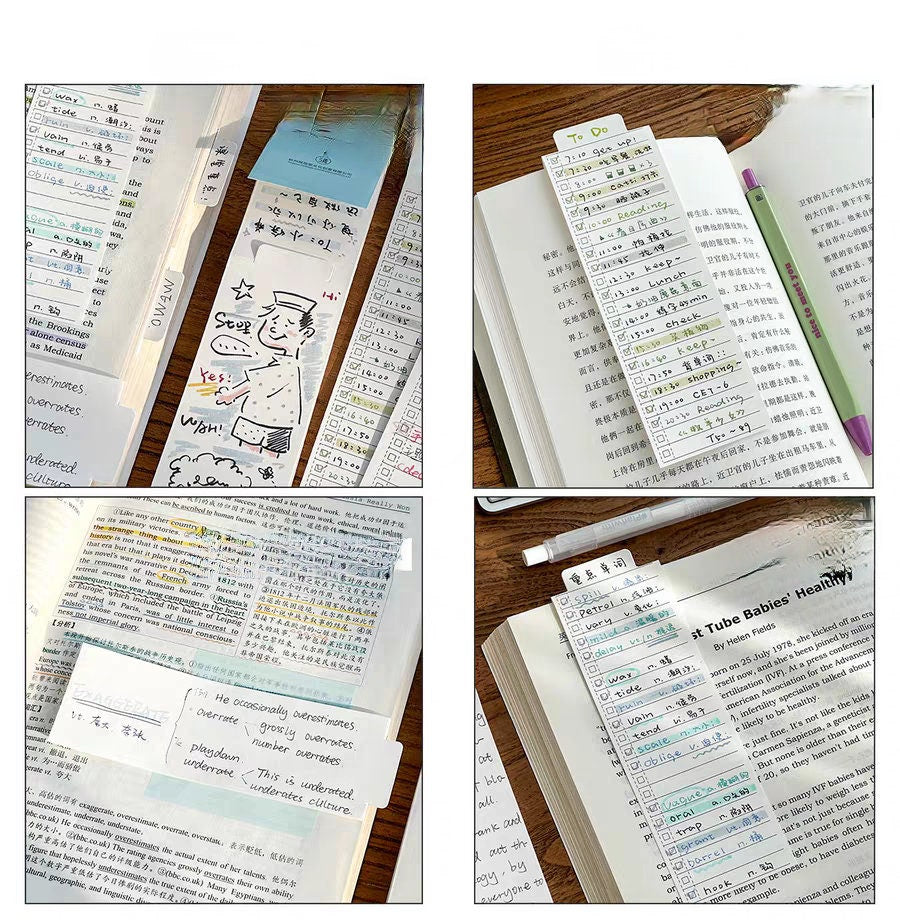 Tearable Foldable Notepad | Memo Pad | Creative Bookmark | Note Taking | Office Study Supplies | Gift for Booklover