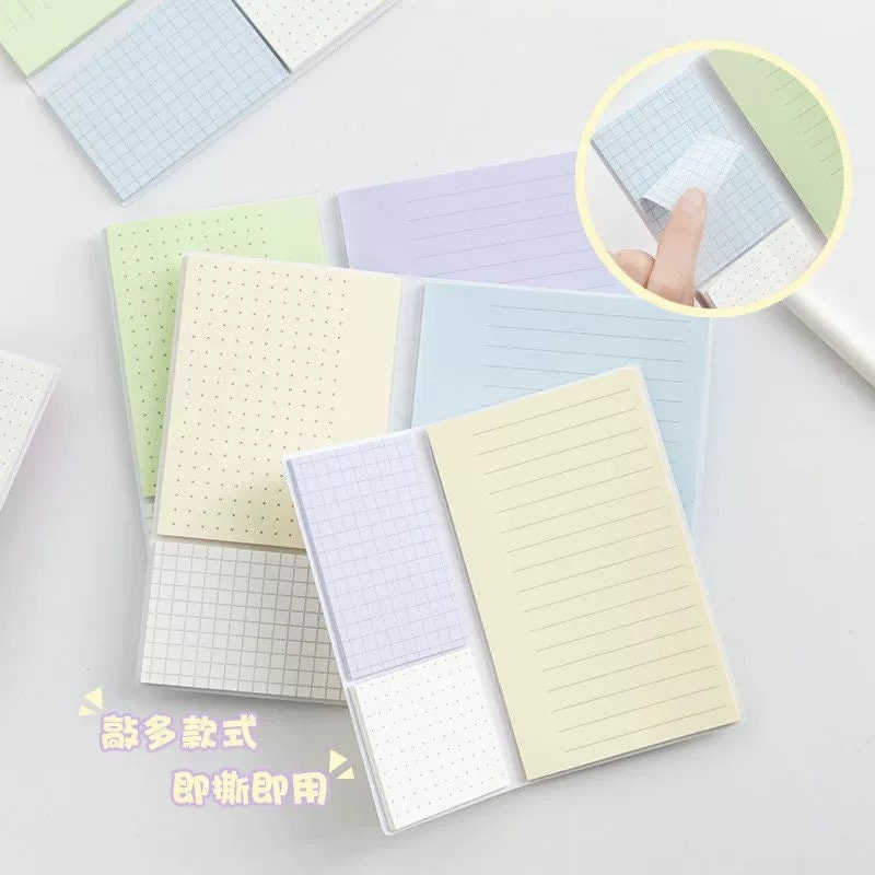 Creative Extend Sticky Notes | Lined Grided Dotted | Planner Study School Supplies | Note Taking | Planner Journal Accessory Supplies
