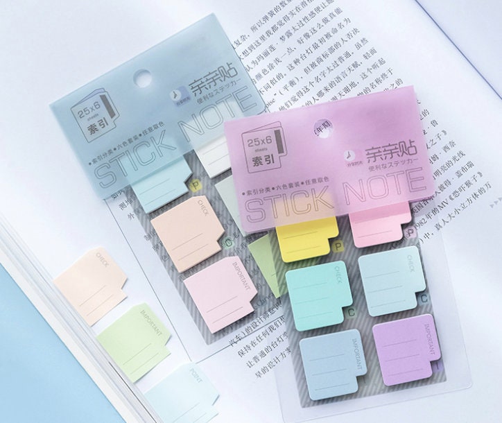 Sticky Notes with Tabs | Planner Supply | | Study Supply | Notetaking