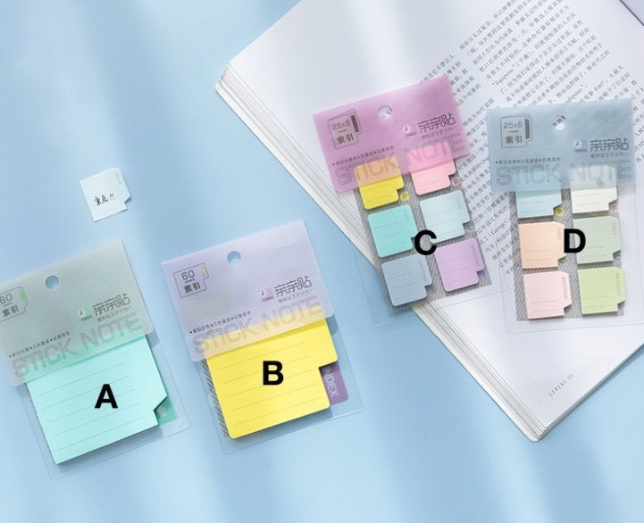 Sticky Notes with Tabs | Planner Supply | | Study Supply | Notetaking