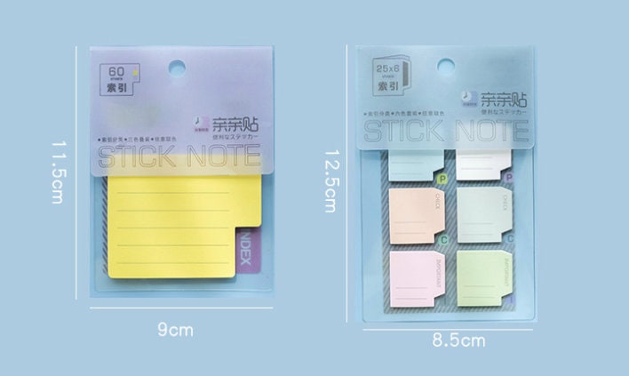 Sticky Notes with Tabs | Planner Supply | | Study Supply | Notetaking