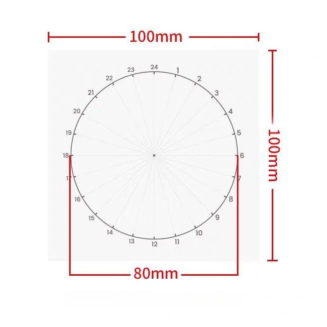 24 Hours Schedule Template | Circle Time Pie Chart Organizer |Daily Record Planner| Planner Journal Accessories Study School Office Supplies