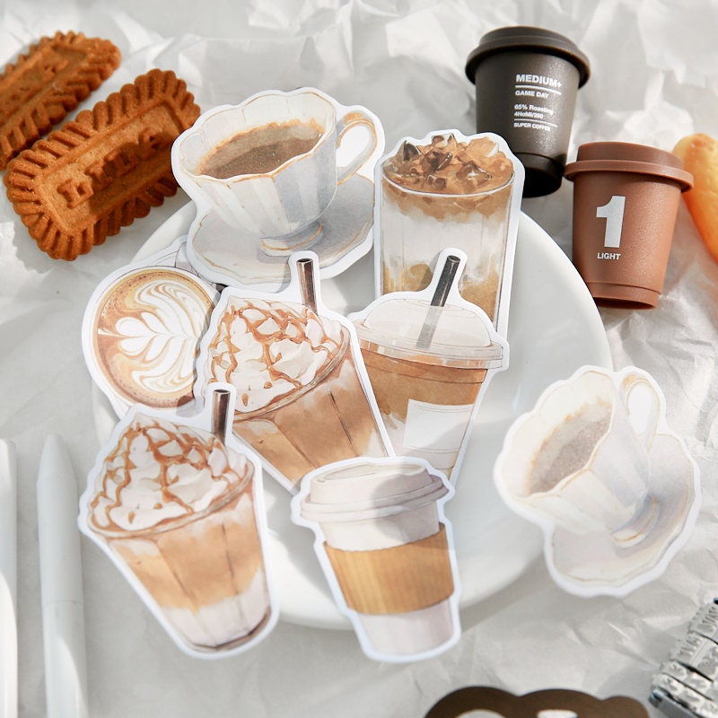 Creative Coffee Sticky Notes | Kawaii Coffee Notepad | Cute Memo Pad | Planner Memo | Planner Journal School Office Supplies