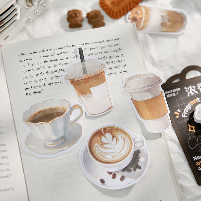 Creative Coffee Sticky Notes | Kawaii Coffee Notepad | Cute Memo Pad | Planner Memo | Planner Journal School Office Supplies