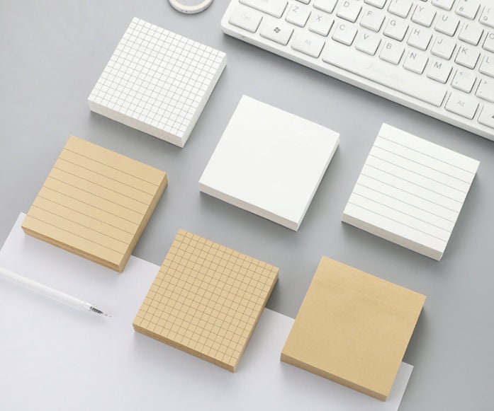 White Kraft Sticky Notes | Note Pads