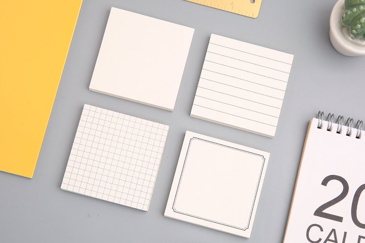 White Kraft Sticky Notes | Note Pads
