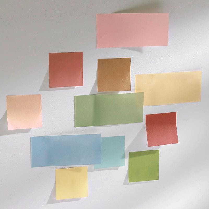 Color Palette Sticky Notes | Memo Pad | Writing Pad | Note Taking | Planner Journal Office Study School Supplies