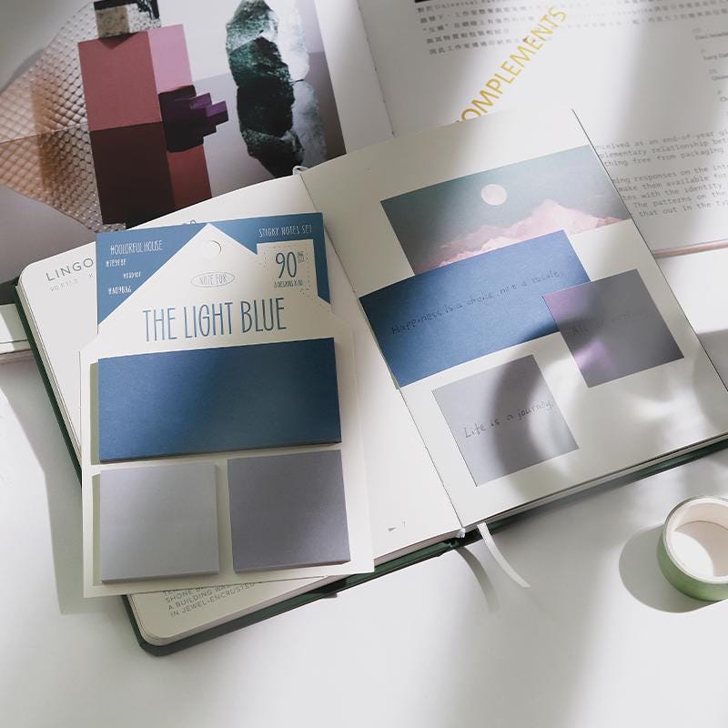 Color Palette Sticky Notes | Memo Pad | Writing Pad | Note Taking | Planner Journal Office Study School Supplies