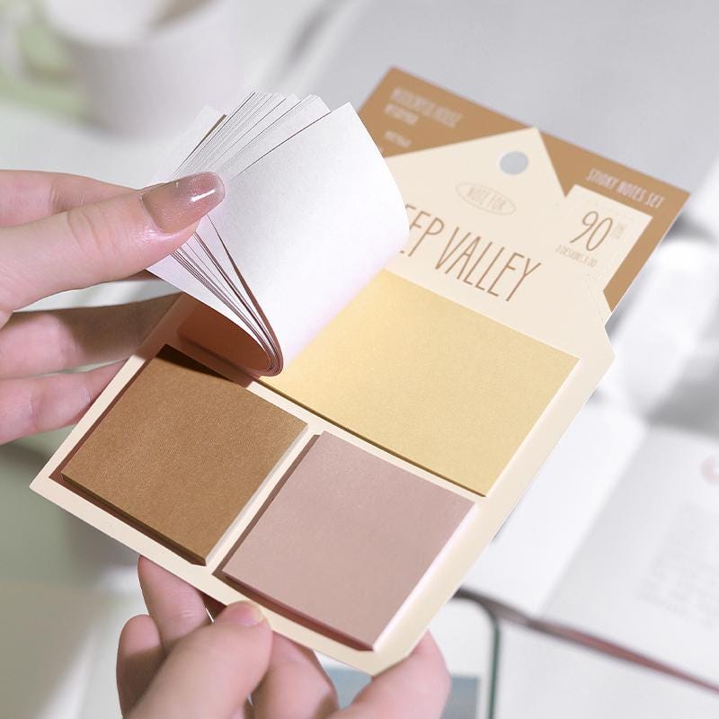 Color Palette Sticky Notes | Memo Pad | Writing Pad | Note Taking | Planner Journal Office Study School Supplies