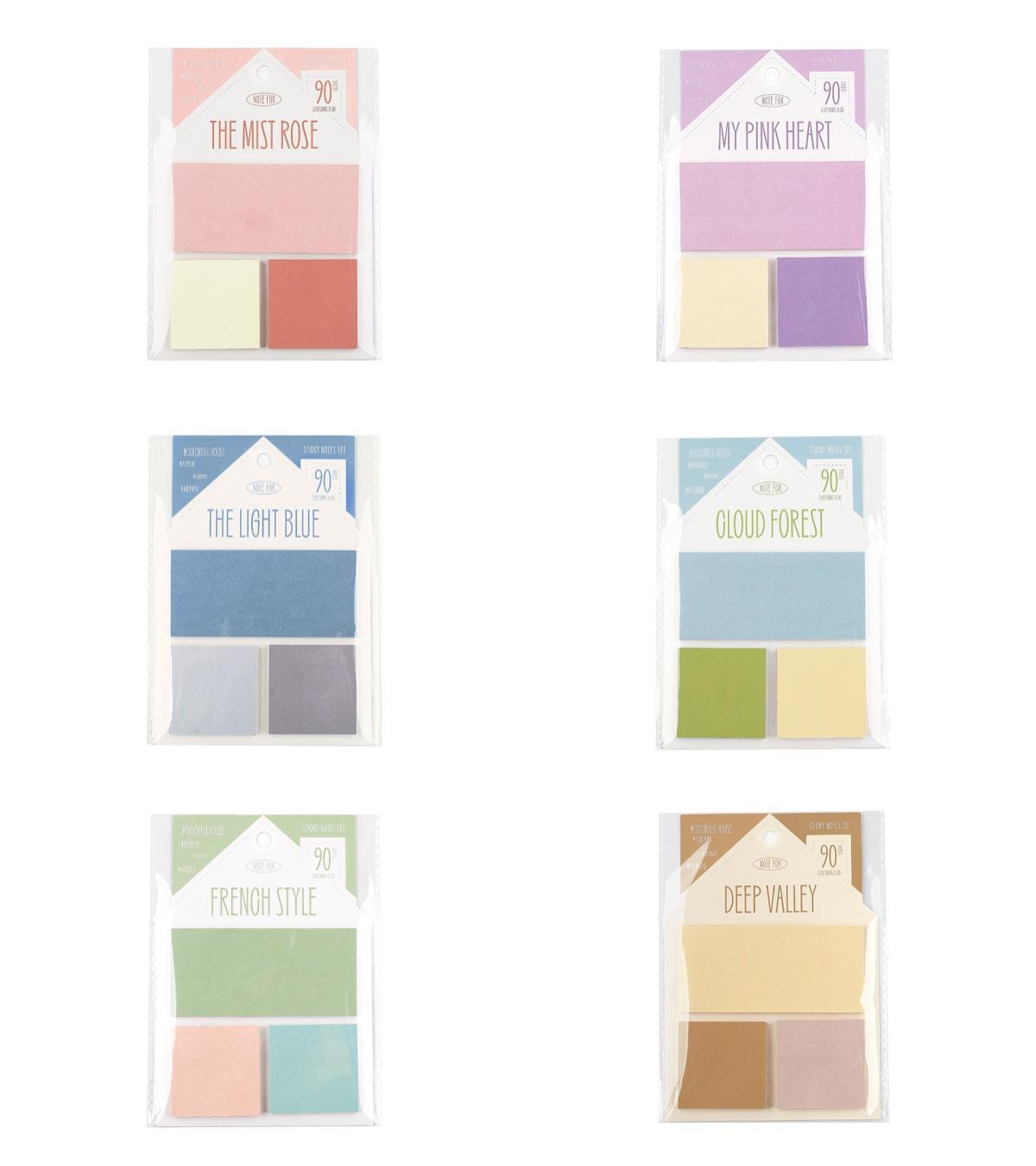 Color Palette Sticky Notes | Memo Pad | Writing Pad | Note Taking | Planner Journal Office Study School Supplies