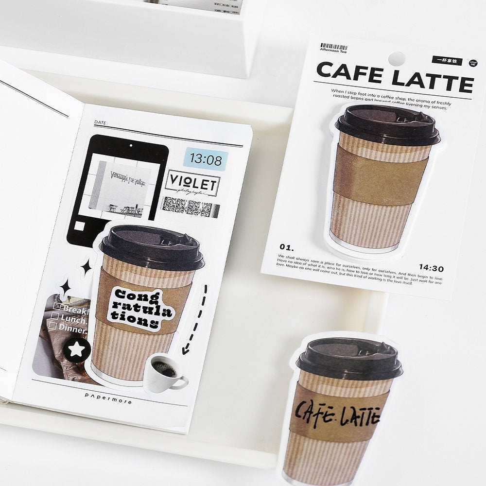 Creative Bread and Coffee Sticky Notes | Kawaii Food Notepad | Cute Memo Pad | Planner Memo | Planner Journal School Office Supplies