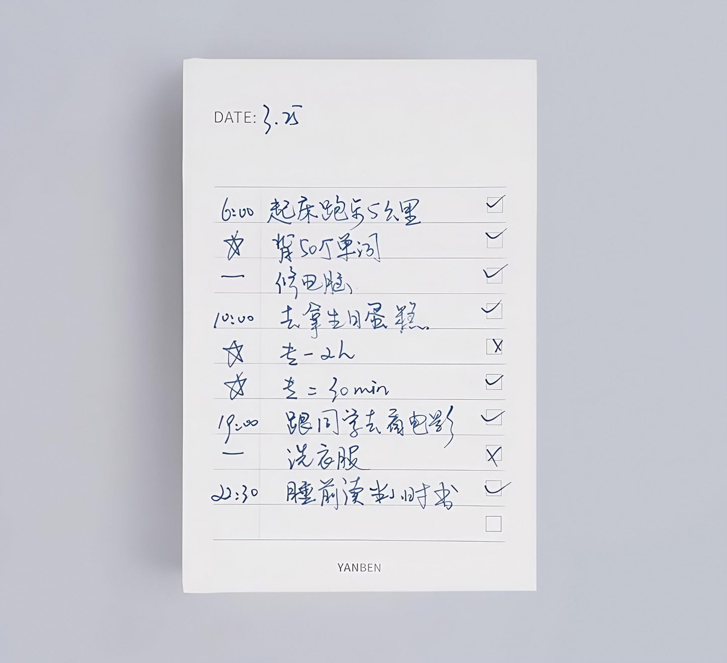 To Do List Memo Pad | Goal Habit Track Life Planner Notes Pad | School Student Collage Supplies | Planner School Office Stationery