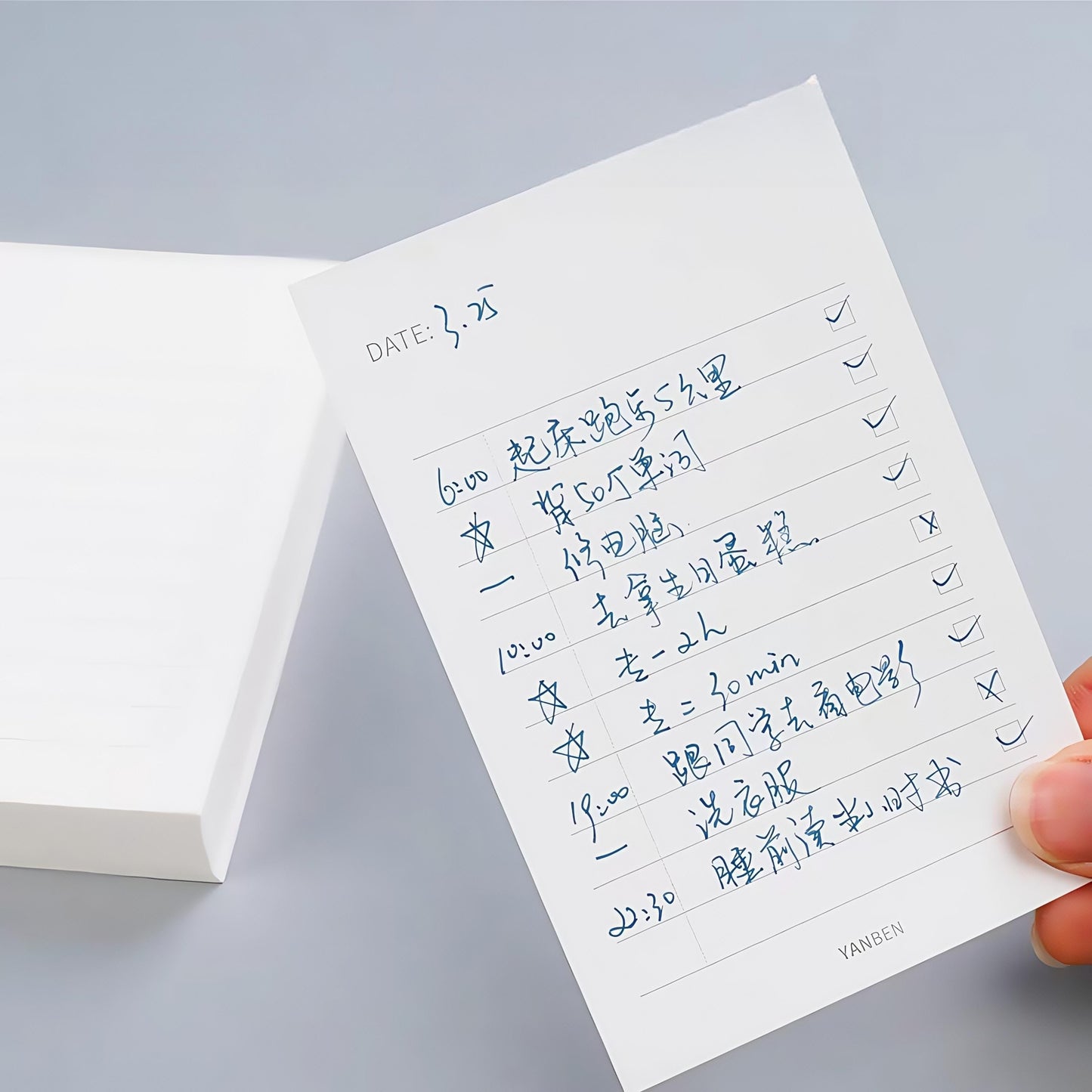 To Do List Memo Pad | Goal Habit Track Life Planner Notes Pad | School Student Collage Supplies | Planner School Office Stationery