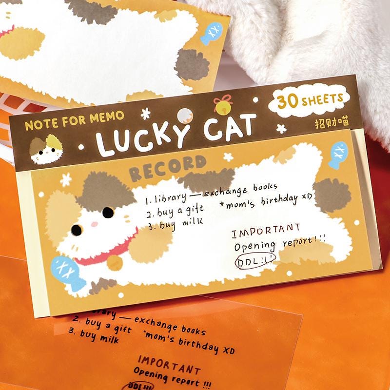 Cute Puppy Kitten Sticky Notes | Kawaii Planner Sticky Memo Pad | Writing Pad | Planner Memo | Stationery Planner Journal Accessory Supplies